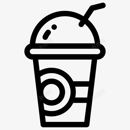 奶昔饮料冰图标svg_新图网 https://ixintu.com 夏天 奶昔 甜的 饮料