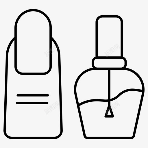 指甲油化妆品美容8px图标svg_新图网 https://ixintu.com 化妆品美容8px 指甲油