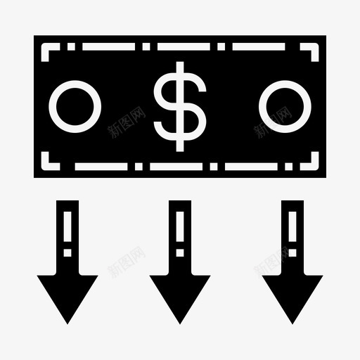 亏损业务成本减少图标svg_新图网 https://ixintu.com 业务 亏损 减少 垮台 成本 财务 赔钱 雕文