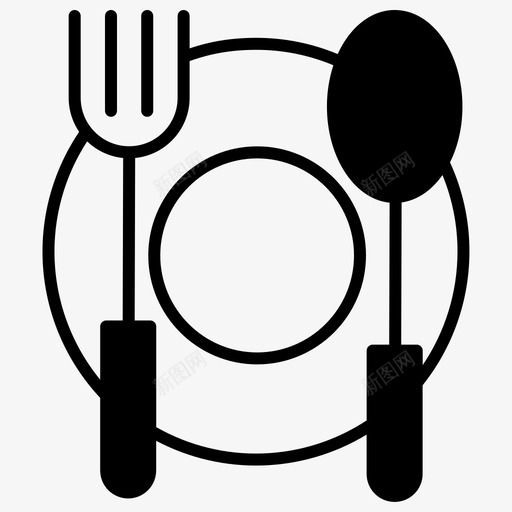 盘子咖啡银器图标svg_新图网 https://ixintu.com 咖啡 盘子 银器