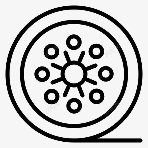 胶卷黑胶卷电影卷图标svg_新图网 https://ixintu.com 复古 多媒体 电影 磁带 胶卷 视频制作 黑胶