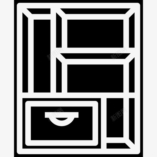 橱柜家具127实心图标svg_新图网 https://ixintu.com 实心 家具127 橱柜
