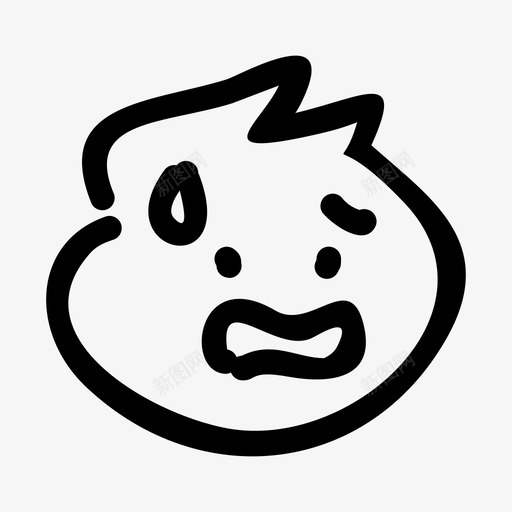 焦虑情绪化紧张图标svg_新图网 https://ixintu.com 佩莫吉 情绪化 担心 焦虑 紧张