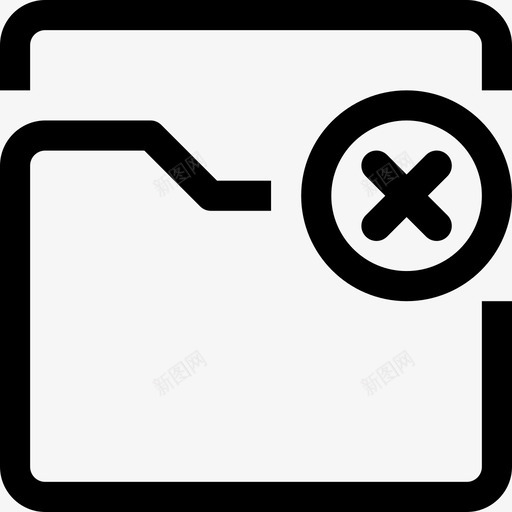 文件夹拒绝删除文档图标svg_新图网 https://ixintu.com mighticon office 删除 拒绝 文件夹 文档