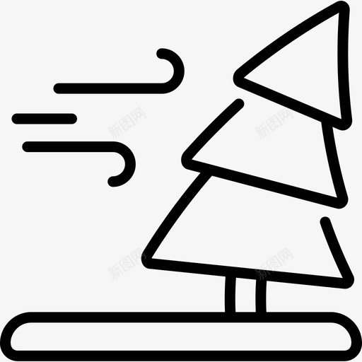 风暴自然灾害22线性图标svg_新图网 https://ixintu.com 线性 自然灾害 风暴