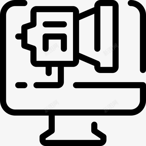 在线广告商业营销图标svg_新图网 https://ixintu.com 商业 在线 广告 电话 营销 超级