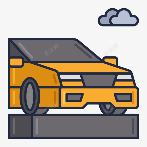 跑车赛车19线性颜色图标svg_新图网 https://ixintu.com 线性颜色 赛车19 跑车