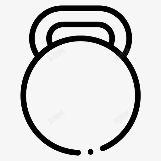 重量运动健身房图标svg_新图网 https://ixintu.com 健身房 壶铃 虚线 运动 重量