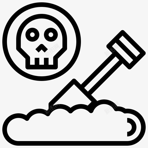 铲子葬礼30直系图标svg_新图网 https://ixintu.com 直系 葬礼30 铲子