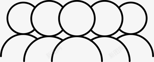 五个用户板人群图标svg_新图网 https://ixintu.com 五个 人群 用户