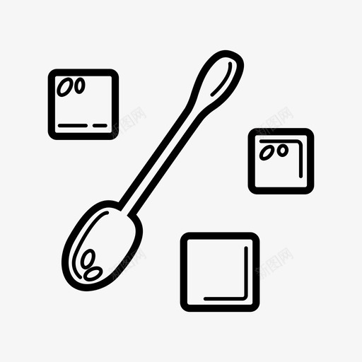 勺子和糖咖啡甜品图标svg_新图网 https://ixintu.com 勺子和糖 咖啡 甜品 茶 茶收集