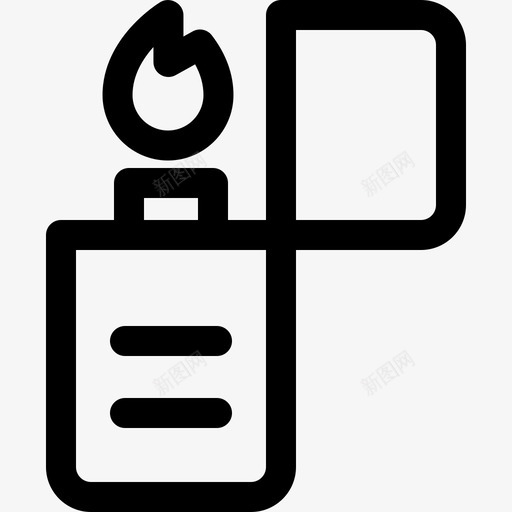 打火机野营133线性图标svg_新图网 https://ixintu.com 打火机 线性 野营