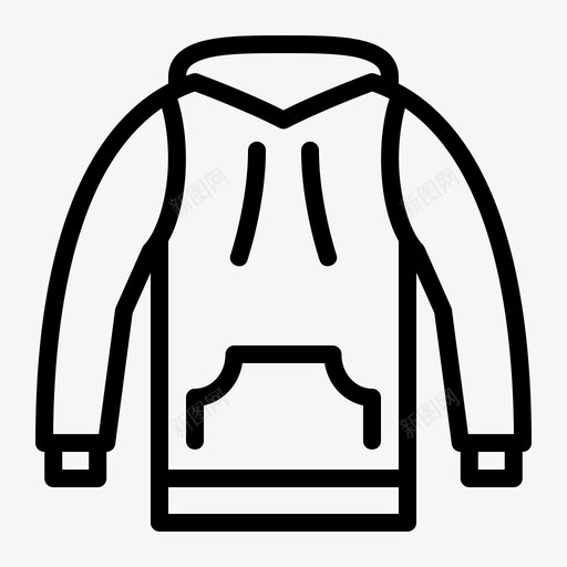 连帽衫衣服电子商务图标svg_新图网 https://ixintu.com 夹克 服装 服装系 毛衣 电子商务 系列 衣服 运动衫 连帽