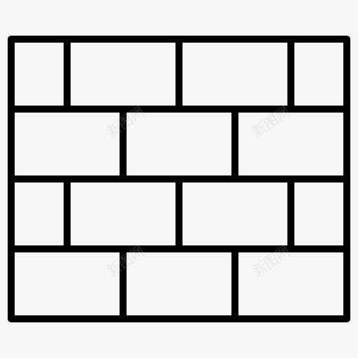 防火墙砖墙安全图标svg_新图网 https://ixintu.com 安全 砖墙 编程应用程序网站细线集61 防火墙