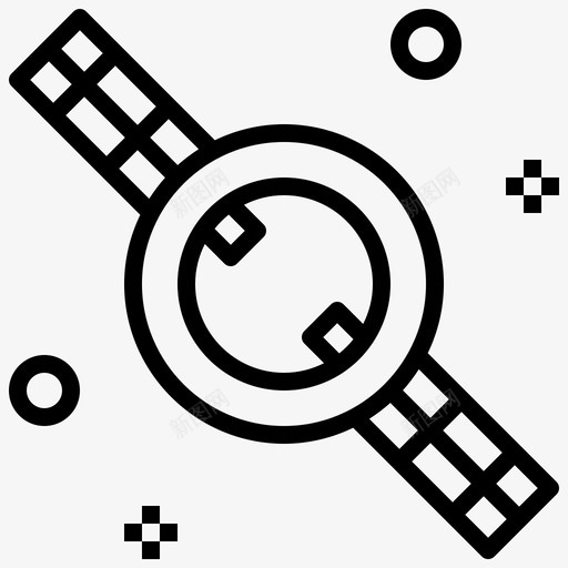 太空舱地球轨道图标svg_新图网 https://ixintu.com 地球 太空 太空舱 行星 轨道 轮廓
