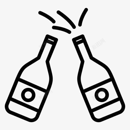 瓶装酒精啤酒图标svg_新图网 https://ixintu.com 啤酒 瓶装 酒瓶 酒精 餐厅和酒吧常规系列37 饮料
