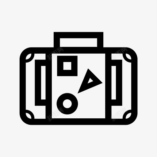 旅行箱度假休闲图标svg_新图网 https://ixintu.com 休闲 周末 夏季 度假 旅行箱 热带
