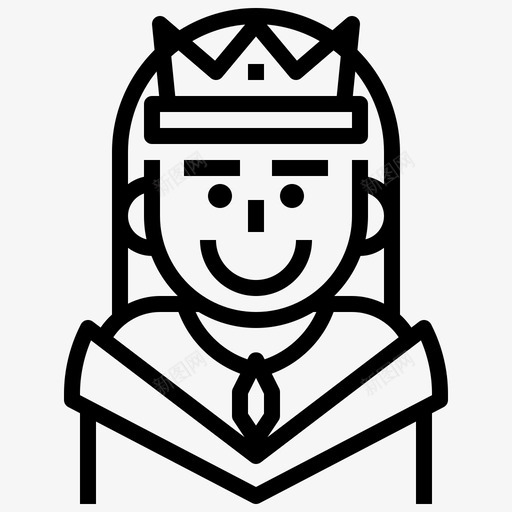 女王皇冠皇帝图标svg_新图网 https://ixintu.com 中世纪 女王 时尚 皇冠 皇帝 轮廓 领袖