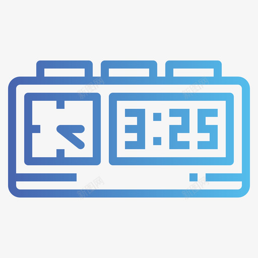 闹钟睡眠39渐变图标svg_新图网 https://ixintu.com 渐变 睡眠39 闹钟