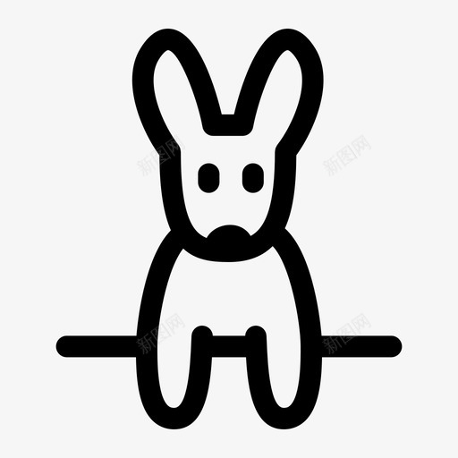 兔子惊喜窗台兔子图标svg_新图网 https://ixintu.com 兔子 兔子惊喜 画的动物 窗台