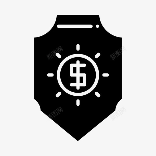 商业保护金钱交易预防图标svg_新图网 https://ixintu.com 交易 保护 办公室 商业 盾牌 金钱 雕文 预防