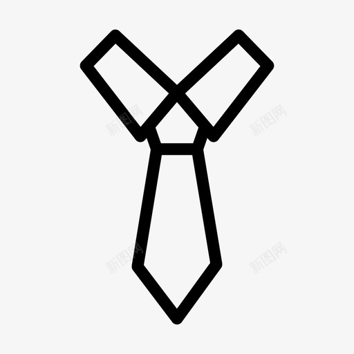 领带布料员工图标svg_新图网 https://ixintu.com 办公室 员工 布料 服装 符号 金融投资 领带