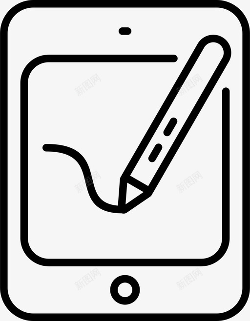绘图板ipad笔图标svg_新图网 https://ixintu.com ipad 笔 绘图板