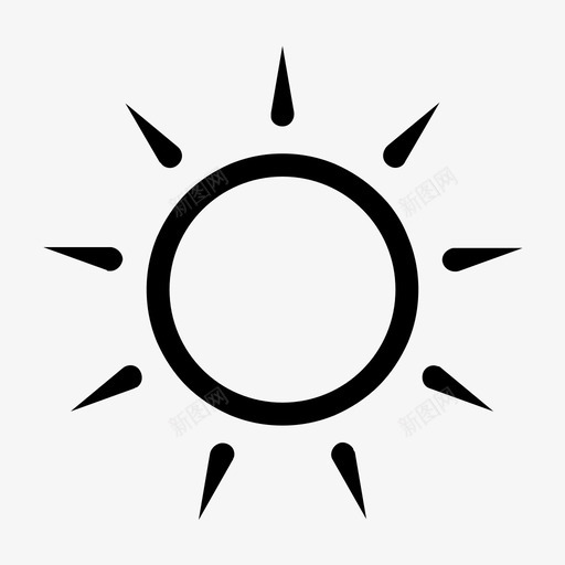 太阳灯光图标svg_新图网 https://ixintu.com 太阳 日出 星星