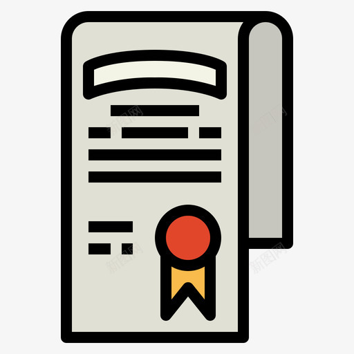 文凭43个奖项线性颜色图标svg_新图网 https://ixintu.com 43个 奖项 文凭 线性 颜色