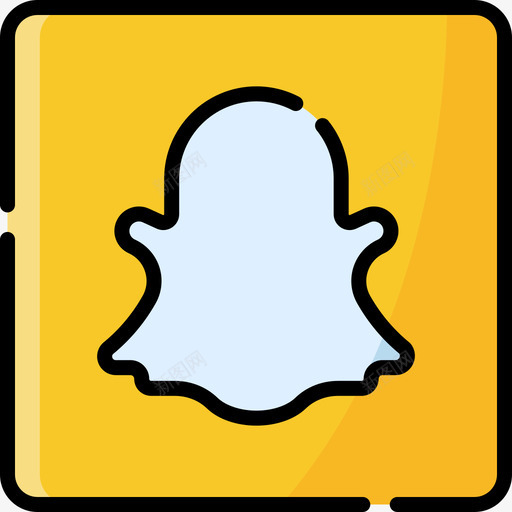 Snapchat徽标社交媒体徽标linecolorlinealcolor图标svg_新图网 https://ixintu.com Snapchat color lineal linecolor 媒体 徽标 社交