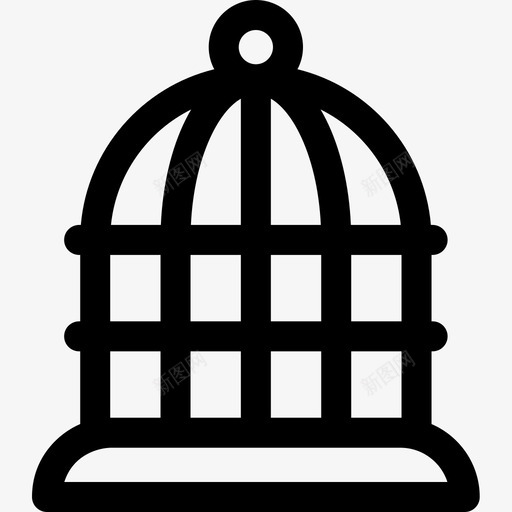 鸟笼宠物36只直线型图标svg_新图网 https://ixintu.com 36只 宠物 直线 线型 鸟笼