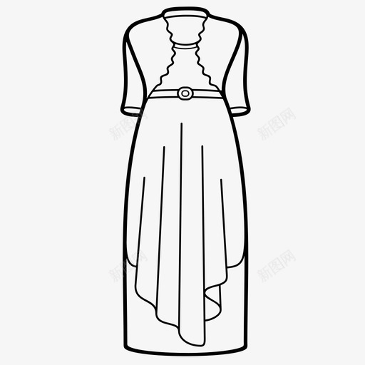 女式礼服晚礼服迷嬉长裙图标svg_新图网 https://ixintu.com 女士 女式 晚礼服 礼服 迷嬉 长裙