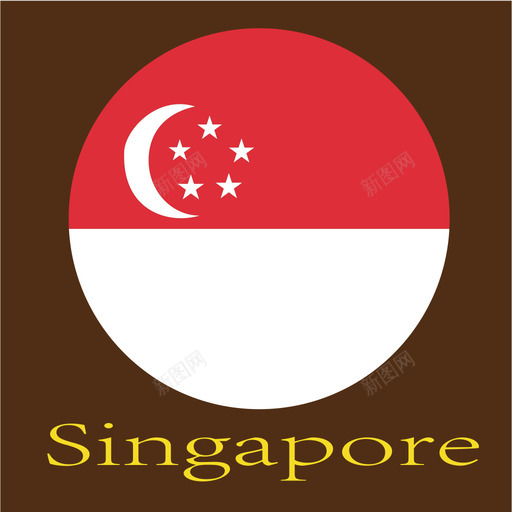 Singaporesvg_新图网 https://ixintu.com Singapore 填充 多色 扁平 简约 圆润