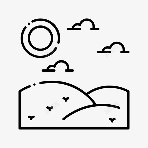 草地风景自然图标svg_新图网 https://ixintu.com 自然 草地 风景