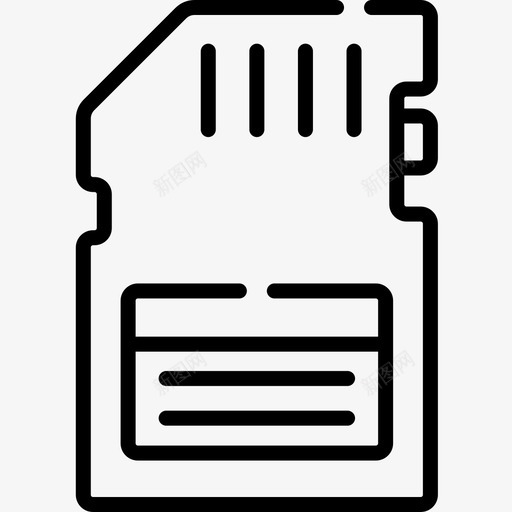 Sd卡媒体技术25线性图标svg_新图网 https://ixintu.com Sd 媒体 技术 线性