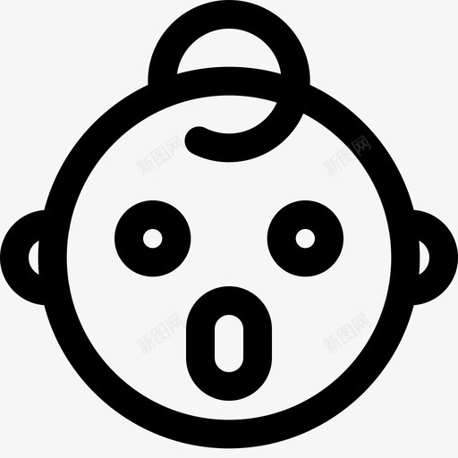 惊讶笑脸和人4直线图标svg_新图网 https://ixintu.com 惊讶 直线 笑脸