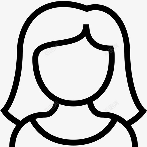 女人女人脸女人侧面图标svg_新图网 https://ixintu.com 人脸 侧面 偶像 女人