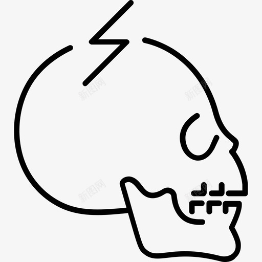 颅骨骨折损伤医学图标svg_新图网 https://ixintu.com 创伤学 医学 损伤 颅骨骨折