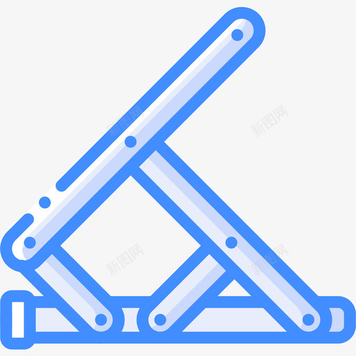铰链五金件4蓝色图标svg_新图网 https://ixintu.com 五金件 蓝色 铰链