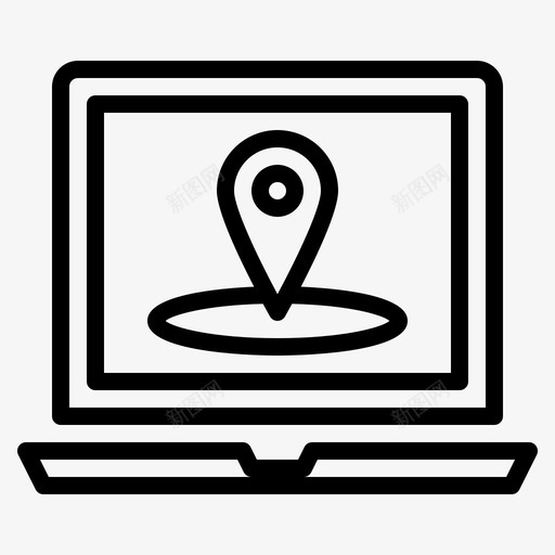 笔记本电脑旅行工具1线性图标svg_新图网 https://ixintu.com 工具 旅行 电脑 笔记本 线性