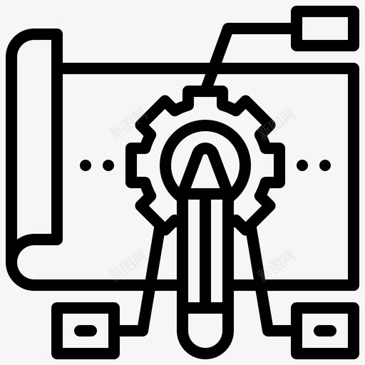 分析齿轮铅笔图标svg_新图网 https://ixintu.com 专注 分析 工作 报告 提纲 计划 铅笔 齿轮