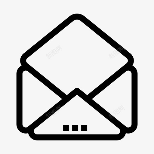 邮件信封打开图标svg_新图网 https://ixintu.com 信封 地图 密码 打开 邮件