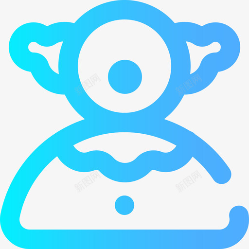 小丑91岁生日渐变图标svg_新图网 https://ixintu.com 91岁生日 小丑 渐变