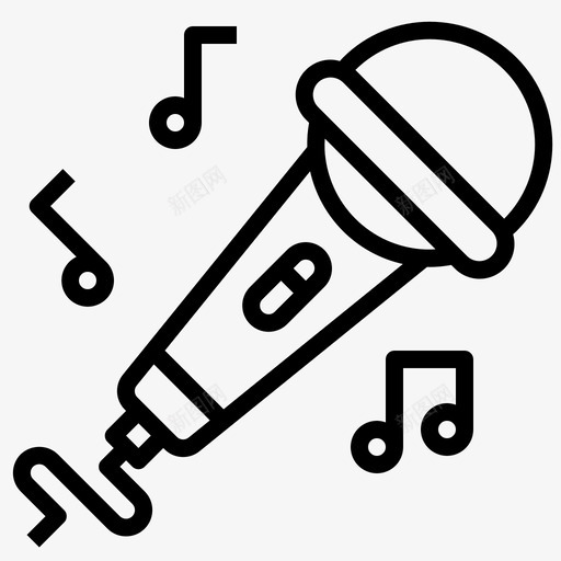 传声器旅行工具1线性图标svg_新图网 https://ixintu.com 传声器 旅行工具1 线性