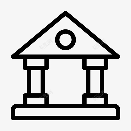 银行建筑法院图标svg_新图网 https://ixintu.com 储蓄 建筑 法院 金融 金融投资线字形 银行