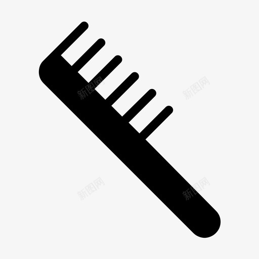 刷子梳子头发图标svg_新图网 https://ixintu.com 刷子 化妆品 头发 时装和布料线符号 梳子 美容院