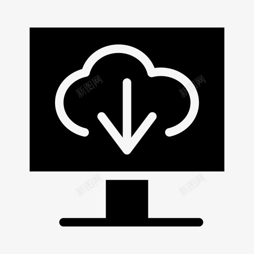 计算机云云图标svg_新图网 https://ixintu.com 下载 字符集 桌面 电子 计算机 设备