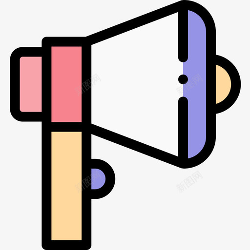 扩音器网上购物58线性颜色图标svg_新图网 https://ixintu.com 扩音器 线性 网上购物 颜色