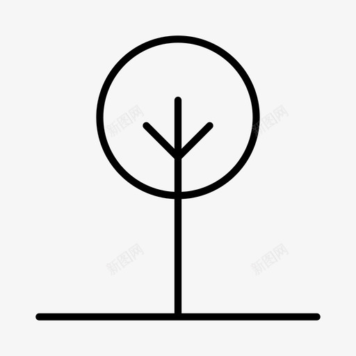棒棒糖树树冠自然图标svg_新图网 https://ixintu.com 户外 树冠 树木 棒棒糖 自然
