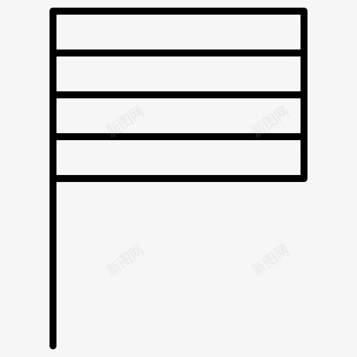 国家旗帜美国图标svg_新图网 https://ixintu.com 国家 旗帜 细线 美国